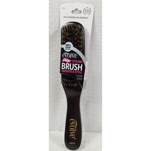 Firstline - Evolve - Boar Styling Brush - Smooth & Style - Dark Handle - #375